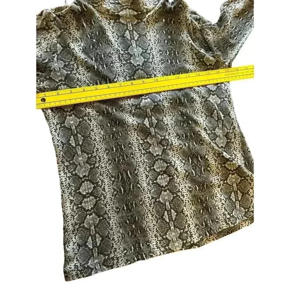 Rebecca Taylor Mock Neck Snake Skin Print Top Size S - Picture 6 of 7